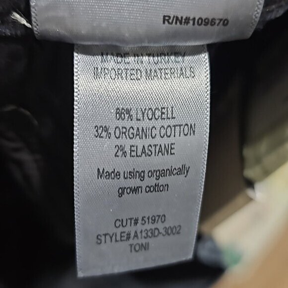 Agolde Raw Hem Black Straight Jeans Size 27 New - Picture 8 of 12
